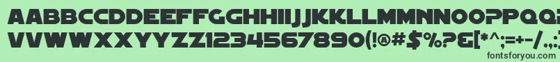 SfDistantGalaxy-fontti – mustat fontit vihreällä taustalla