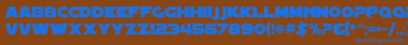 Шрифт SfDistantGalaxy – синие шрифты на коричневом фоне