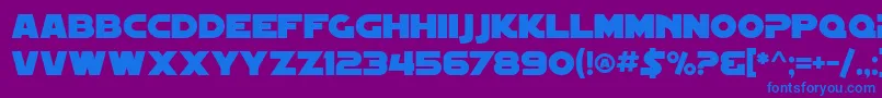 フォントSfDistantGalaxy – 紫色の背景に青い文字