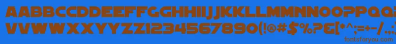 Шрифт SfDistantGalaxy – коричневые шрифты на синем фоне