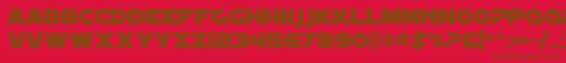 Police SfDistantGalaxy – polices brunes sur fond rouge