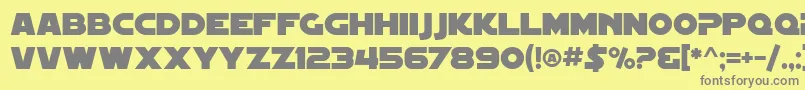 SfDistantGalaxy Font – Gray Fonts on Yellow Background