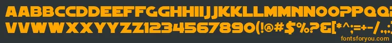 SfDistantGalaxy Font – Orange Fonts on Black Background