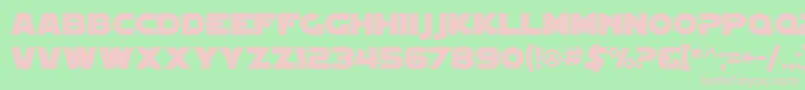 SfDistantGalaxy-fontti – vaaleanpunaiset fontit vihreällä taustalla