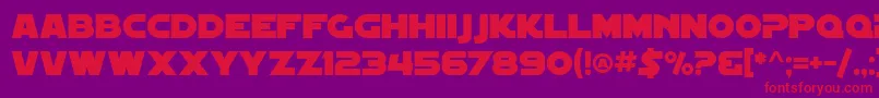 SfDistantGalaxy Font – Red Fonts on Purple Background