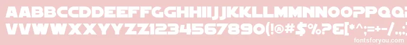 SfDistantGalaxy-fontti – valkoiset fontit vaaleanpunaisella taustalla