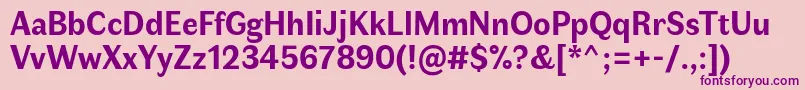 FauneTextBold Font – Purple Fonts on Pink Background