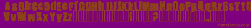 Stank ffy Font – Brown Fonts on Purple Background