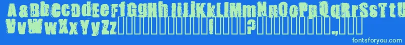 Stank ffy Font – Green Fonts on Blue Background