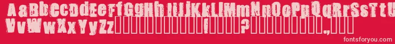 Stank ffy Font – Pink Fonts on Red Background