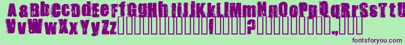 Stank ffy-Schriftart – Violette Schriften auf grünem Hintergrund