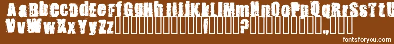 Stank ffy Font – White Fonts on Brown Background