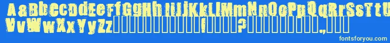 Stank ffy Font – Yellow Fonts on Blue Background