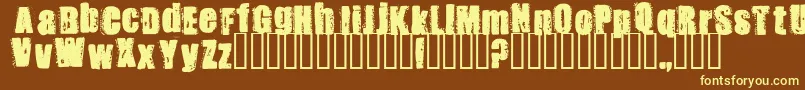 Stank ffy Font – Yellow Fonts on Brown Background