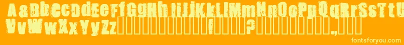 Stank ffy Font – Yellow Fonts on Orange Background