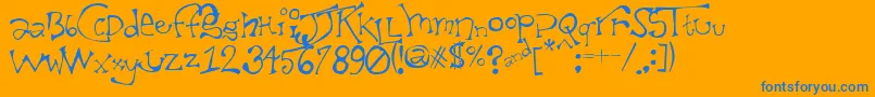 TaxidermistIi Font – Blue Fonts on Orange Background