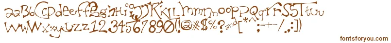 TaxidermistIi-fontti – ruskeat fontit valkoisella taustalla