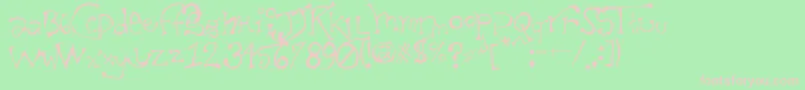 TaxidermistIi-fontti – vaaleanpunaiset fontit vihreällä taustalla