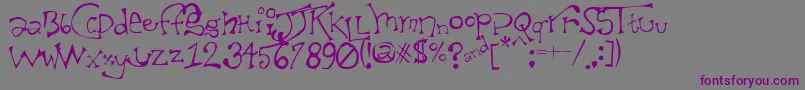 TaxidermistIi-fontti – violetit fontit harmaalla taustalla