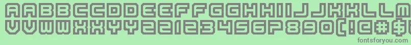 フォントLayOfTheLand – 緑の背景に灰色の文字