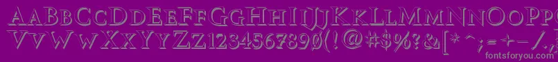 Vtcswitchbladeromanceshadowed Font – Gray Fonts on Purple Background