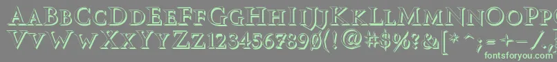 Vtcswitchbladeromanceshadowed Font – Green Fonts on Gray Background