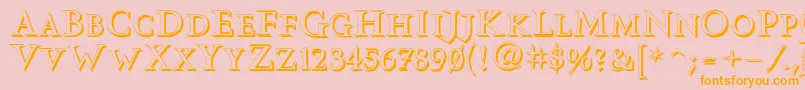 Vtcswitchbladeromanceshadowed Font – Orange Fonts on Pink Background