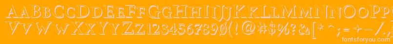 Vtcswitchbladeromanceshadowed Font – Pink Fonts on Orange Background