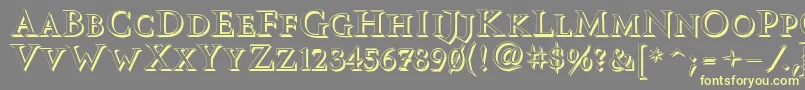 Vtcswitchbladeromanceshadowed Font – Yellow Fonts on Gray Background