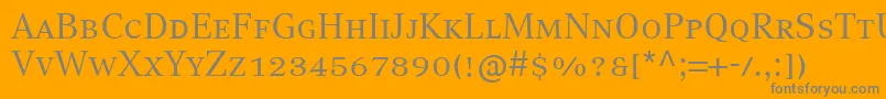 CompatilTextLtComRegularSmallCaps Font – Gray Fonts on Orange Background