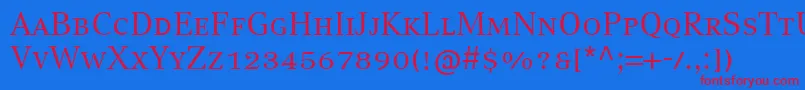 Шрифт CompatilTextLtComRegularSmallCaps – красные шрифты на синем фоне