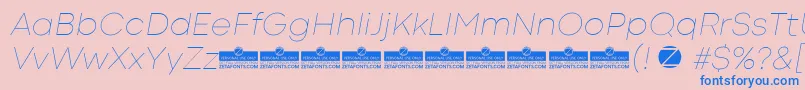 CodecColdThinItalicTrial Font – Blue Fonts on Pink Background