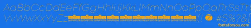 CodecColdThinItalicTrial Font – Orange Fonts on Blue Background