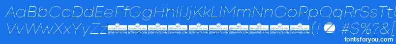 CodecColdThinItalicTrial Font – White Fonts on Blue Background