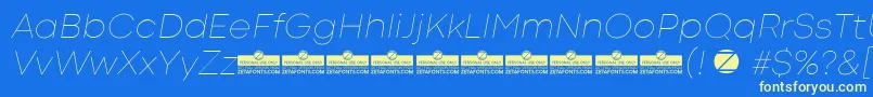 フォントCodecColdThinItalicTrial – 黄色の文字、青い背景