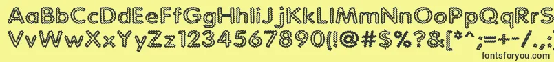 Statchar Font – Black Fonts on Yellow Background