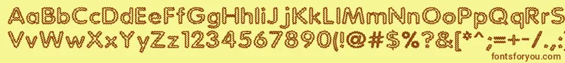 Statchar Font – Brown Fonts on Yellow Background