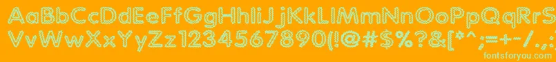 Statchar Font – Green Fonts on Orange Background