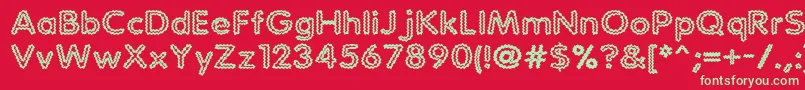 Statchar Font – Green Fonts on Red Background