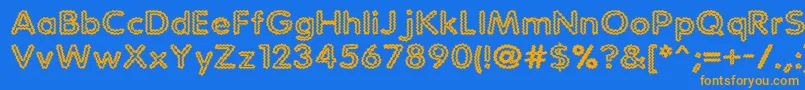 Statchar Font – Orange Fonts on Blue Background