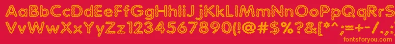 Statchar Font – Orange Fonts on Red Background