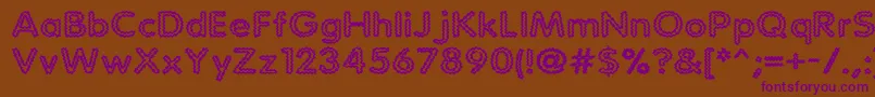 Statchar Font – Purple Fonts on Brown Background