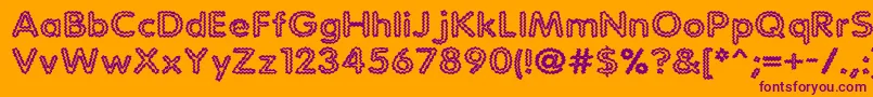 Statchar Font – Purple Fonts on Orange Background