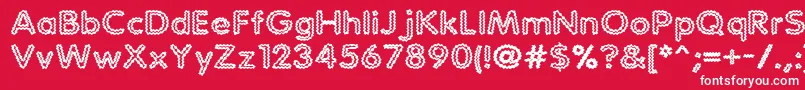 Statchar Font – White Fonts on Red Background