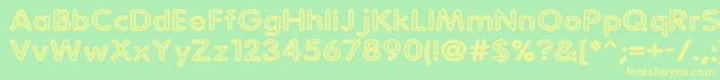 Statchar Font – Yellow Fonts on Green Background