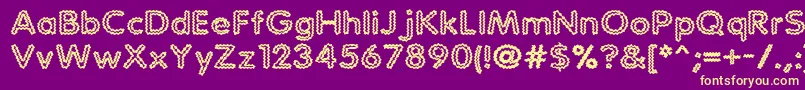 Statchar Font – Yellow Fonts on Purple Background