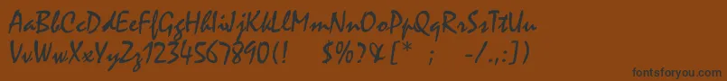 Satrict Font – Black Fonts on Brown Background