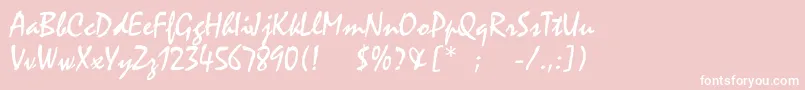 Satrict Font – White Fonts on Pink Background