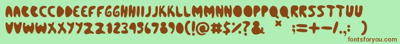 BleedingHeart Font – Brown Fonts on Green Background