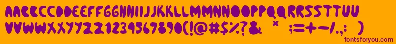 BleedingHeart Font – Purple Fonts on Orange Background